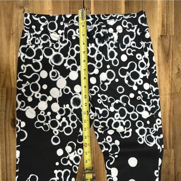 Maison Martin Margiela MM6 Geometric Circles Black White Skinny Pants IT42 US 6 - Picture 8 of 13